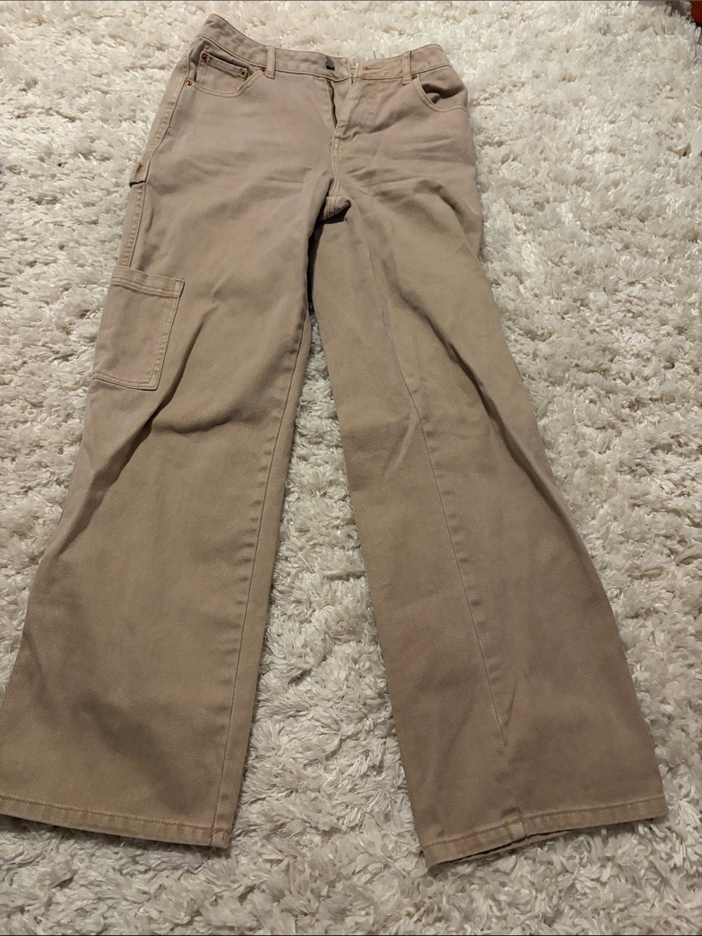 Full Tilt Tan Wide-Leg Utility Pants